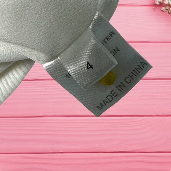 Chalk the Label Womens Jacket Size 4 White Lace Floral Fairy - Picture 10 of 12